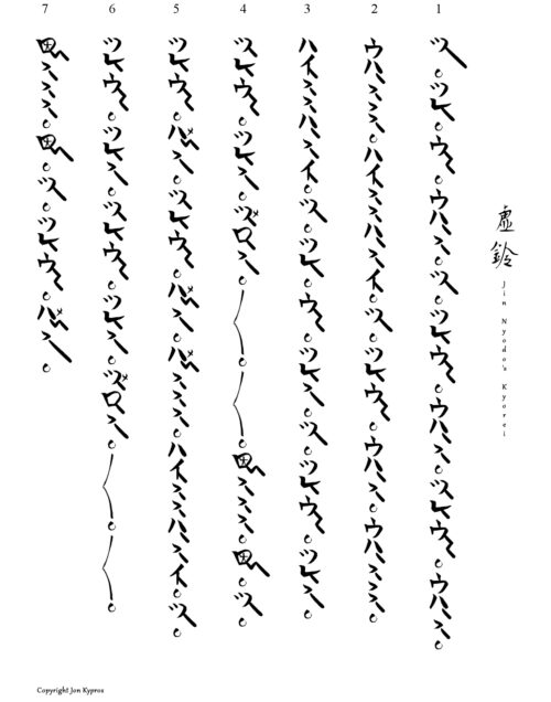 Jin Nyodo Kyorei shakuhachi honkyoku notation thumb