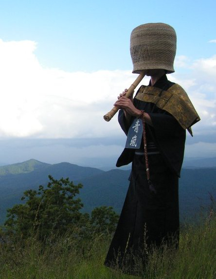 Josen Komuso in self-woven Tengai hat, 2011